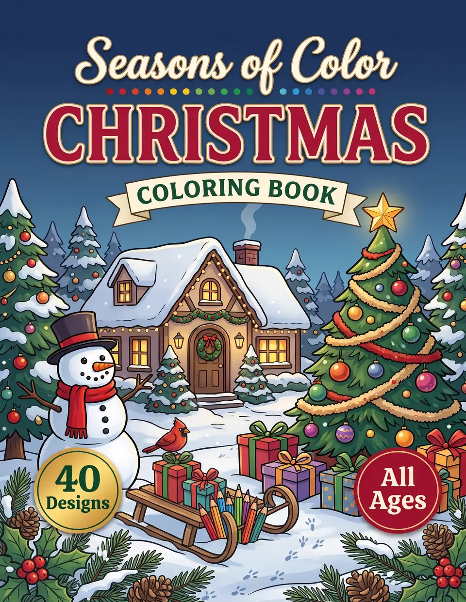Cover of Seasons of Color: Christmas Coloring Book