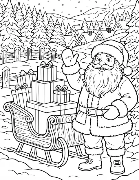 Santa and his sleigh, Seasons of Color: Christmas